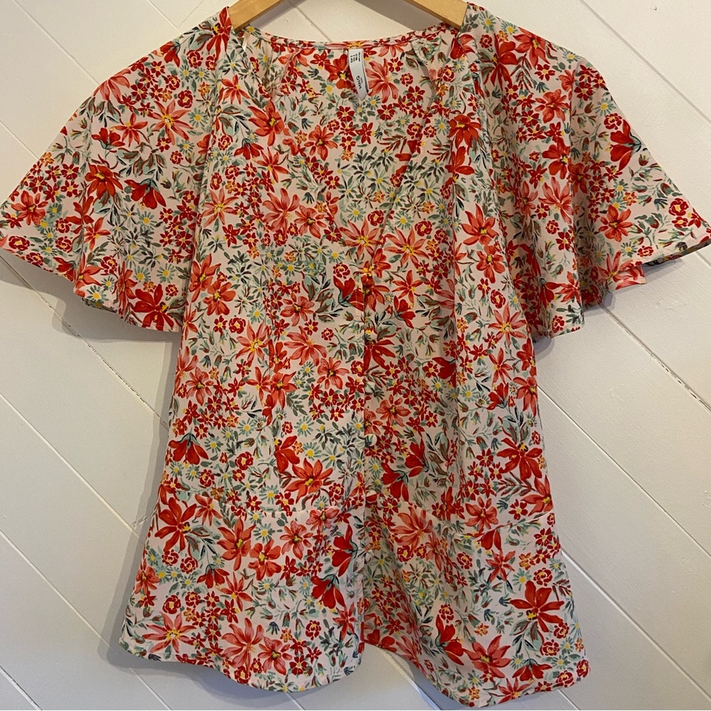 Floral mango blouse